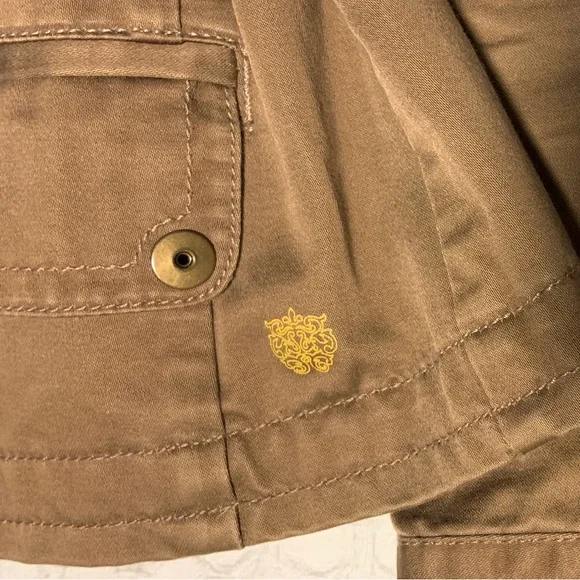 J Crew Tan Safari Style Belted Button Front Cotton Jacket S - Picture 7 of 13